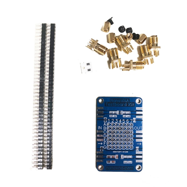 Hög noggrannhet NanoVNA Testboard Kit Vector Analyzer Web Test Board VNA RF Demo Set Mätning DIP SMT Device Device Tool Parts