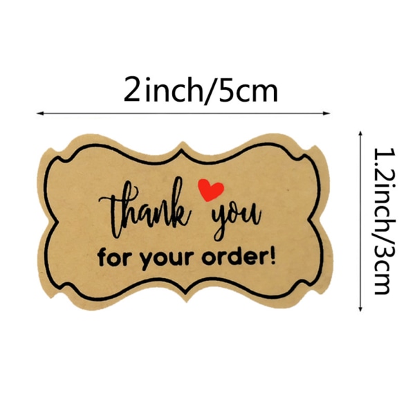 250 st Tack för din beställning Klistermärken Handgjorda Bakning Förpackning Sigill Etiketter