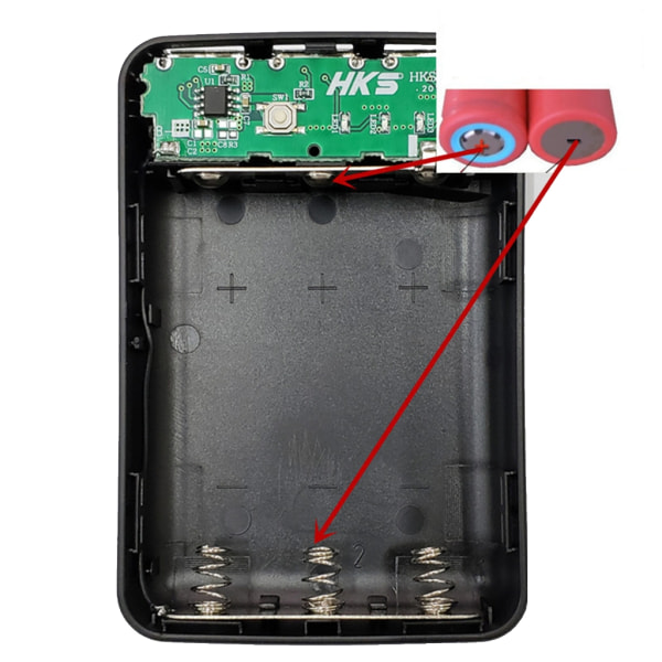 Gör-det-själv 3x18650 batterifodral Snabbladdning Yttre plastskal Power Bank-skal Bärbara externa lådor utan batteri
