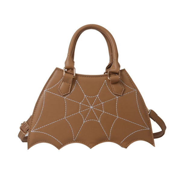 Fladdermusformad handväska Unik Crossbody-väska Handväska PU-läder axelväskor Khaki