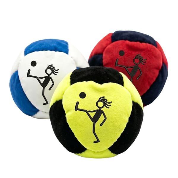 Inomhus Utomhus Footbag Set, 3-pack för Touchträning och Lek