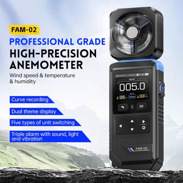 Vindhastighetsmätare i fickformat Digital Anemometer LCD Vindmätare