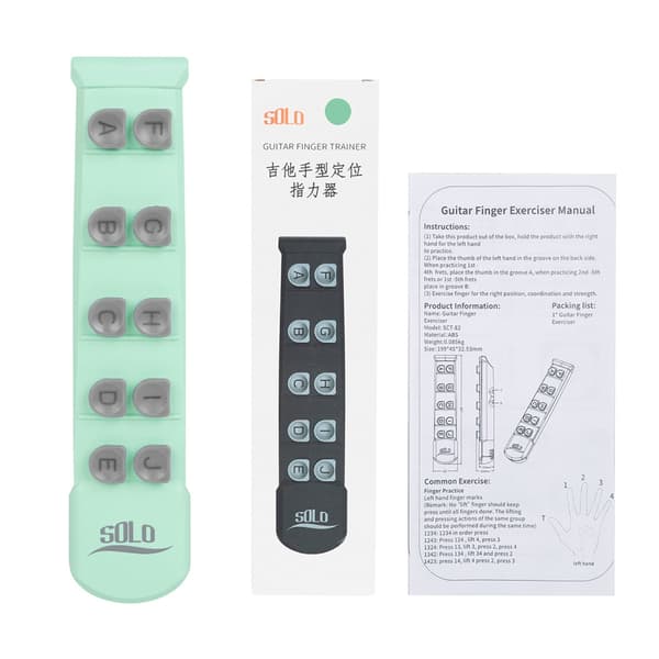 Gitar Finger Correction Exerciser ABS Finger Trainer Gitar Tilbehør Blue