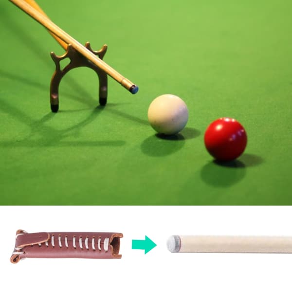 Læder Snooker Kø Tip Dæksel Pool Kø Tip Dæksel, Snooker Pool Kø Hoved Dæksel Black