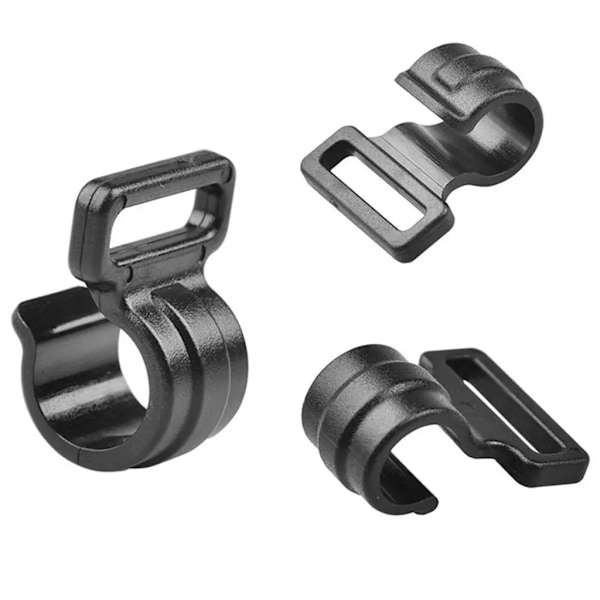 10 st klämmor set fälla klämmor tält snäpp hängare camping klämma klämmor tält krokar Black 16*20*12mm
