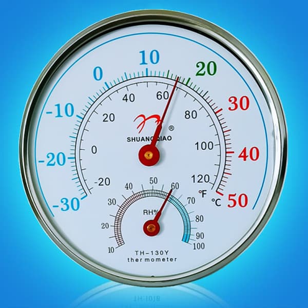 Bords Termometer Hygrometer med Hängande Ring Inomhus Utomhus Användning