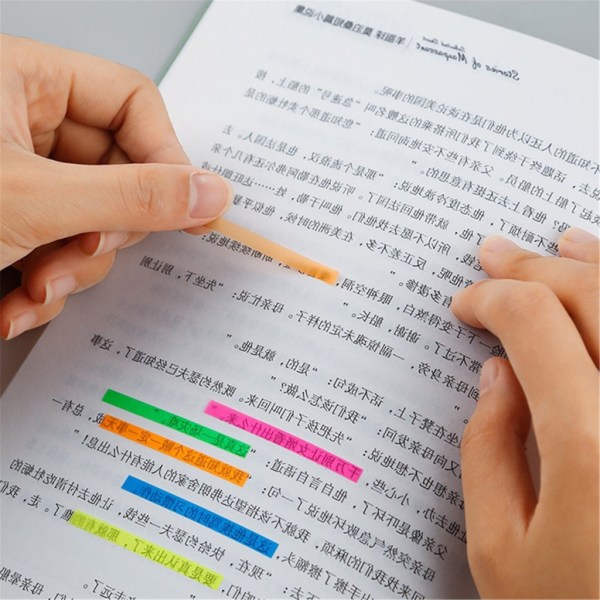 160/300 stk. Langside Flagfaner Gennemsigtige Sticky Note Farvede Sticky Tabs Skolekontorartikler til studerende null - 1