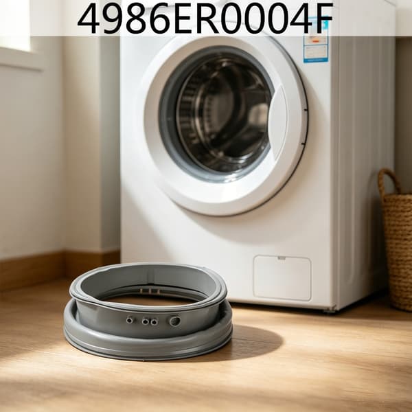 Harmaa pesukoneen luukun tiiviste 4986ER0004F huoltokäyttöön