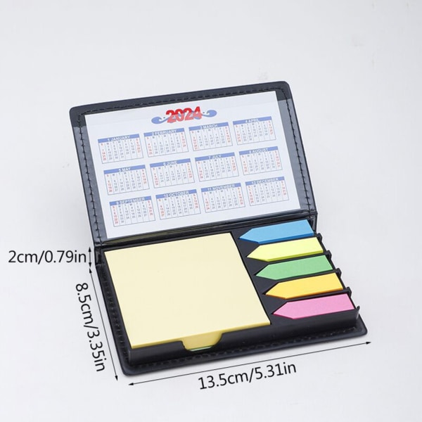 Selvklæbende Post Note Sticky Note Sæt Kalender 2024 Skrivbar Memo Note Pad