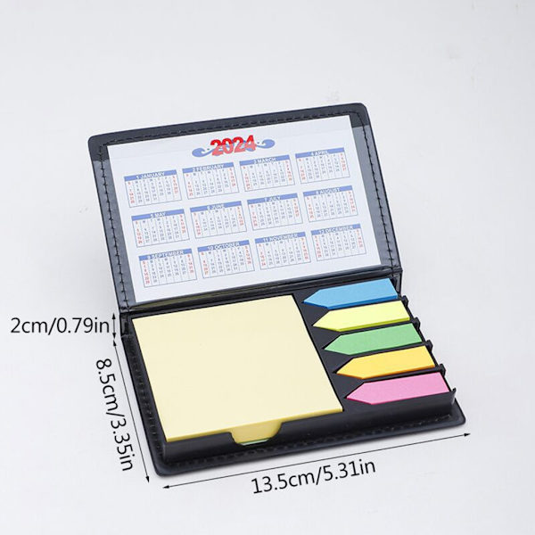 Självhäftande Post Note Sticky Note Set Kalender 2024 Skrivbar Memo Note Pad