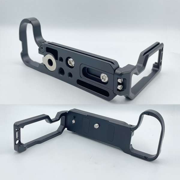 Metallhandtag L-plattahållare för kamera Anti-slip metall L-plattahållare Black