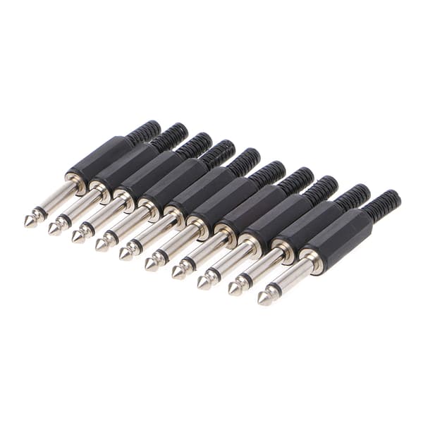 10 kpl 6,35 mm uros 1/4" Mono Jack o Plug Connector Jack Adapteri