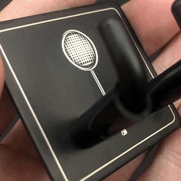 2 st Väggmonterat racketställ Vertikal displayhållare Metallhängande krok