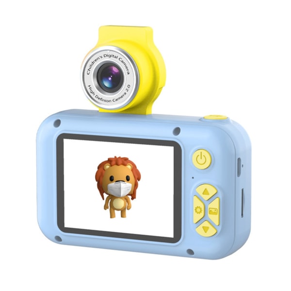Barnkamera Leksaker Barn Digitalkamera 1080P Barn Jul Födelsedag Festival Present 4000W Pixels Selfie Videokamera Blue 32G