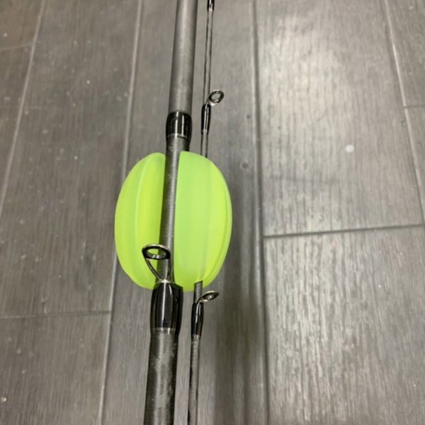 Uudelleenkäytettävä silikoninen onkivapapidike, munanmuotoinen vavan kiinnitysklipsi, kestävä Fluorescent yellow