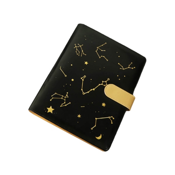 Business Notebook Loose Leaf Notebook Avtakbar indre side Constellations Journal Notebook Skrivesaker Notatblokker Black