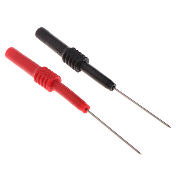 2 stykker YT176 testprobestifter isoleret testkrog ledningsstik til bag-probing selestik L95mm holdbart
