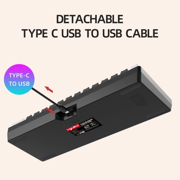 USB trådbundet speltangentbord 61 tangenter Ultrakompakt Mini Office-tangentbord för PC