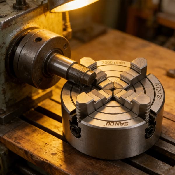 Enkel bevegelse 4-kjeft arbeidsfestingsenhet 125 mm metallkonstruksjon