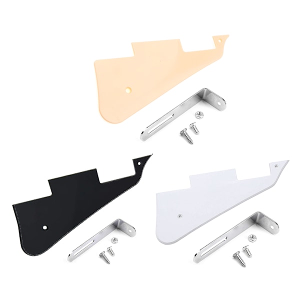 5 st/set för LP gitarr plektrumskydd skraplatta plektrumskydd för Gibson för Les Paul gitarr med fäste och skruvar Instrum White