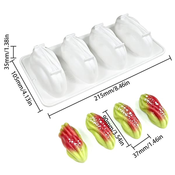 Nødder Silikoneforme til kagepynt Cupcake Toppers Nødder Fondantforme