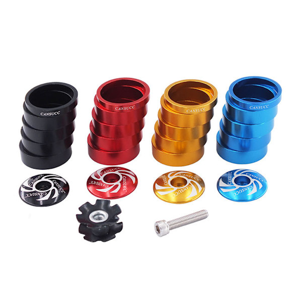 1/8 tum headset distansring topplock headset stjärnmutter för w/ stam Red