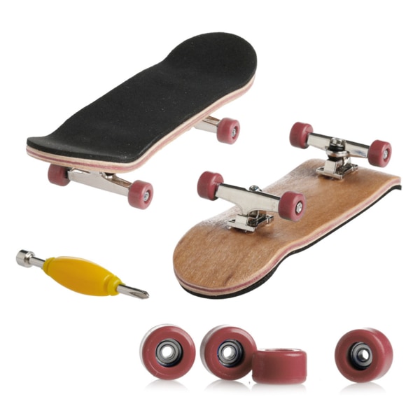 1 Set Trädäck Gripbräda Skateboard Sportspel Barn Present Lönnträ Set Nytt Red