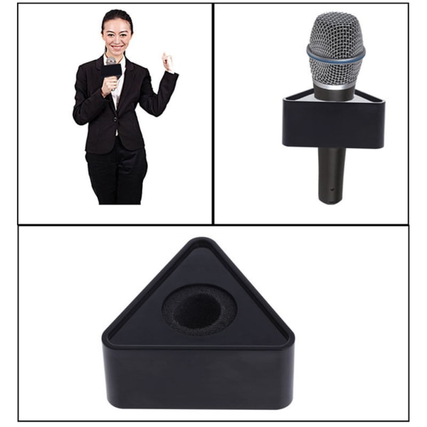 Svart hål Triangulär mikrofon Mikrofon TV-intervju Logotyp Flaggastation DIY Black