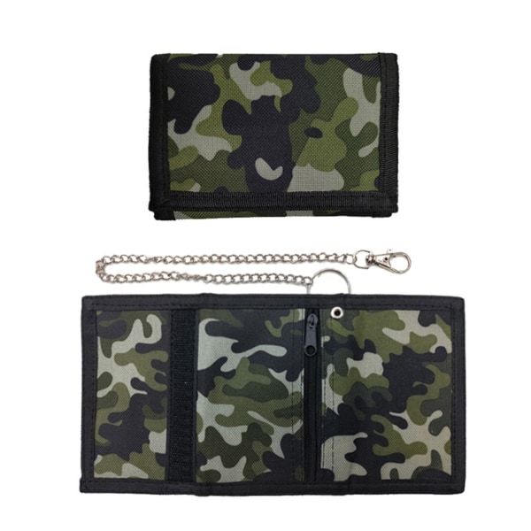 Vandtæt Trifold Pocket Kortholder Kortholder Bankkort Pung Bærbar Camouflage gray