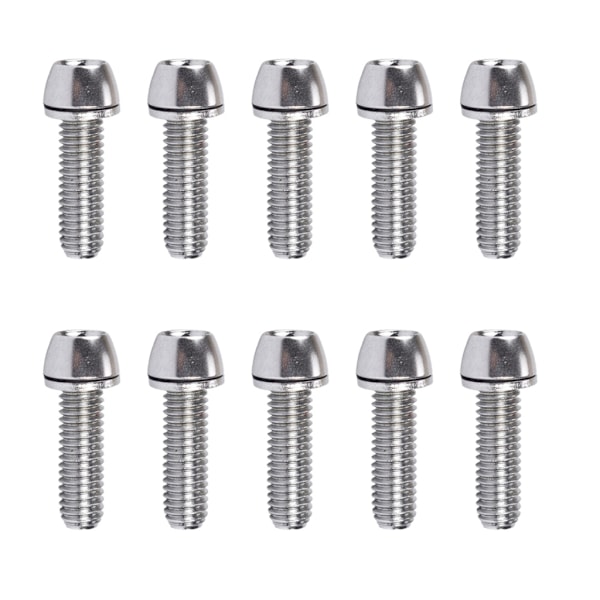 10 stk. 5x20mm/6x20mm cykelstel skruer bolte med afstandsholder cykel styr del M6x20mm Silver