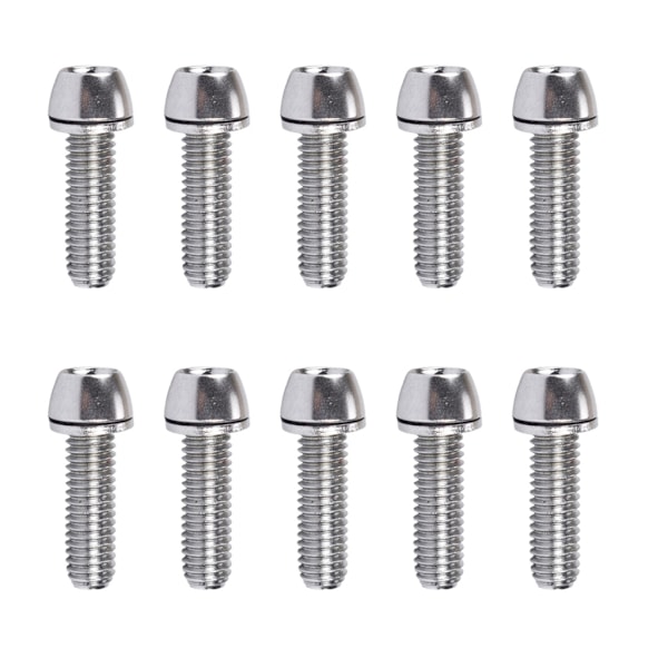 10 stk 5x20mm/6x20mm sykkelstammeskruer med avstandsstykke sykkelstyredel M5x20mm Silver
