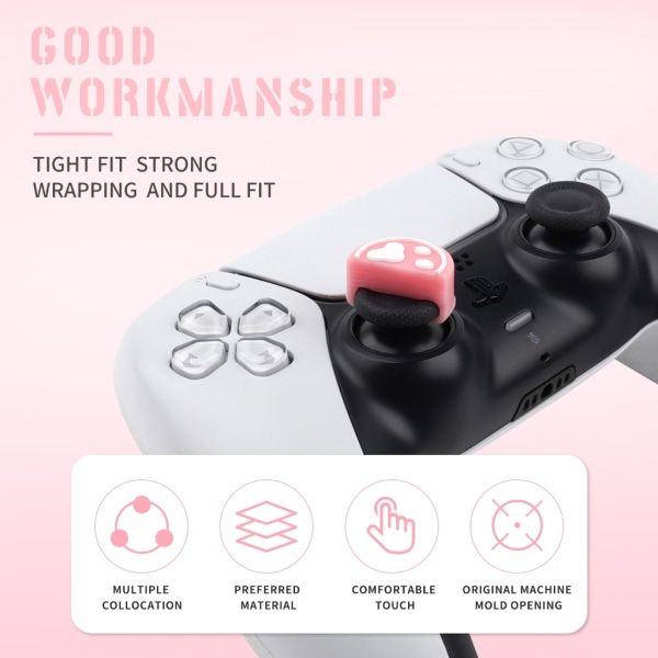 för PS5 / PS4 / NS Pro Analog Stick Cover 6st Cat-Claw Thumb Grips-Caps 3