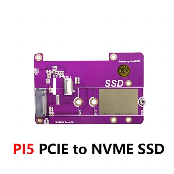för RPi5 M.2 NVME SSD PCIE-adapter Förbättrar datahantering för 2280/2242/2230 null - 2242