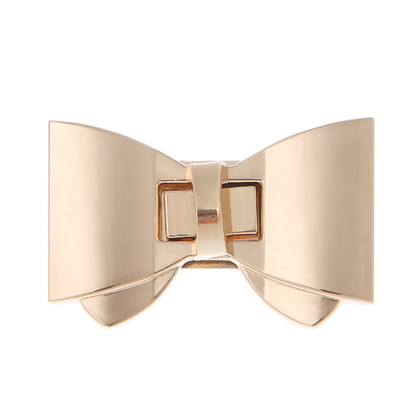 Bowknot Form Spänne Vridlås Twist Lock DIY Läder Handväska Väska Hårdvara