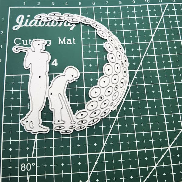 Golf Metall Die Cuts Skärmallar för DIY Präglingspapper