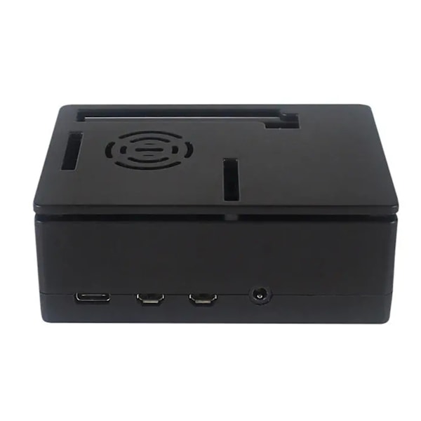For Raspberry Pi 4 Model B ABS-veske Svart Svart plastbeskyttelsesboks for Ras