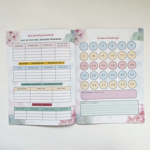 2026 Kvinders Hobby Planner Notesbog Letvægts Bærbar Hobby Journal