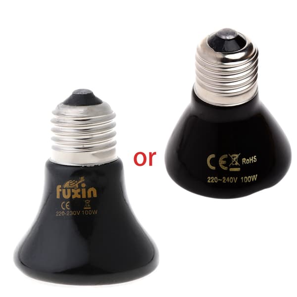 Reptiles lämpölampun polttimo ei valoa infrapuna keraaminen lämmönlähetin Brooder Coopsille 50W