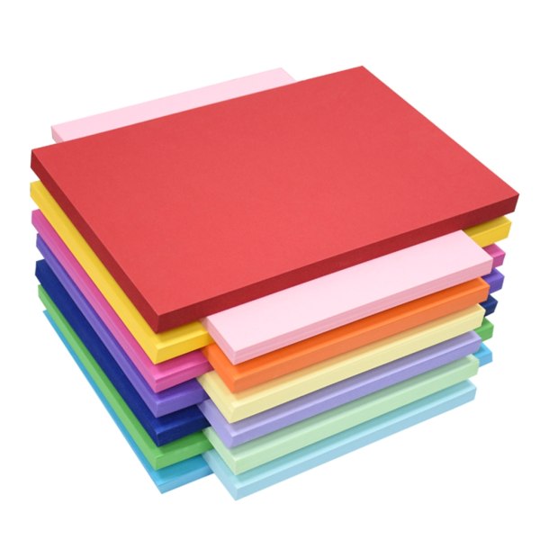 50 ark 8K färgat kartong, tjockt färgat papper, handgjort set Red - 200g 8k