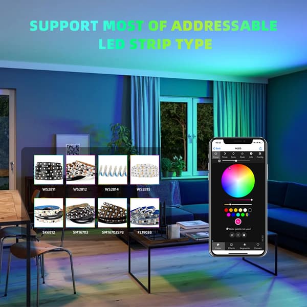 8266 WLED Intelligent Home Controls Adresserbar LED Controller Holdbar