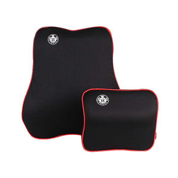 2st Bilkudde Midjekudde för sitsstöd Ryggkudde Bil för sittdyna Memory Foam  Relief smärtstillande nedre rygg Black and red ea1a | Black and red | 0.79  | Fyndiq