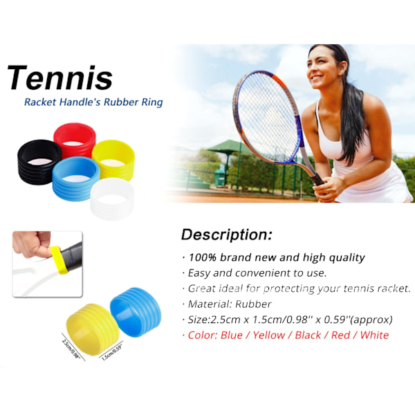 Tennis Racket Grip Rings Racket Fixed Rings Grip Tape for Tennis Racket Handle Red