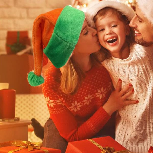 Vänlig morotsformad julhatt julklapp för barnfiranden