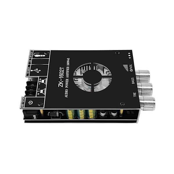 ZK-1602T lydeffektforstærkerkort 2.0-kanals Bluetooth-kompatibel 5.0 digital effektforstærkermodul TDA7498E 160Wx2