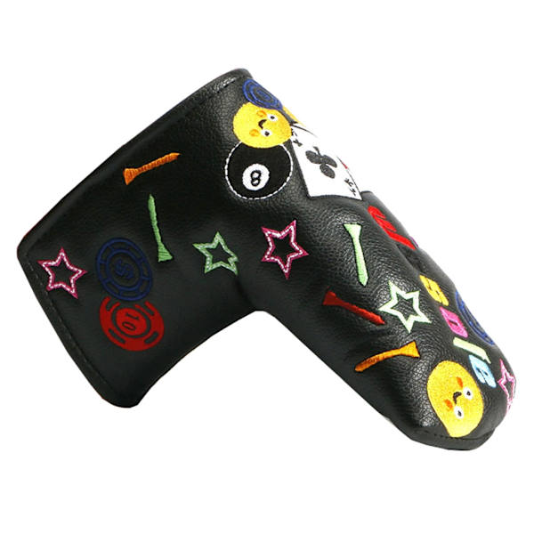 Golf Blade Putters Cover Headcover Club Protector Magnetiske Bar Lukninger Black 2