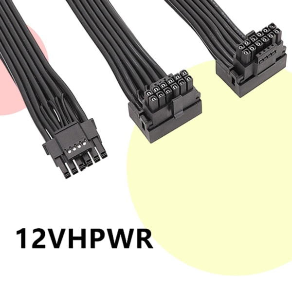 12VHPWR modulär kabel 12PIN power till två 8PIN hanspeltsladd null - A