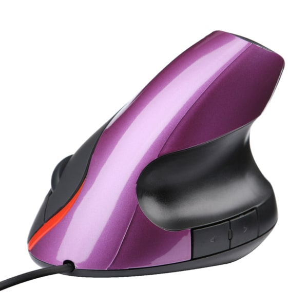 Vertikal spelmus Trådbunden Ergonomisk USB optik Mus Möss 1600 DPI För PC Bärbar Spelar Joysticks Vertikal mus Purple