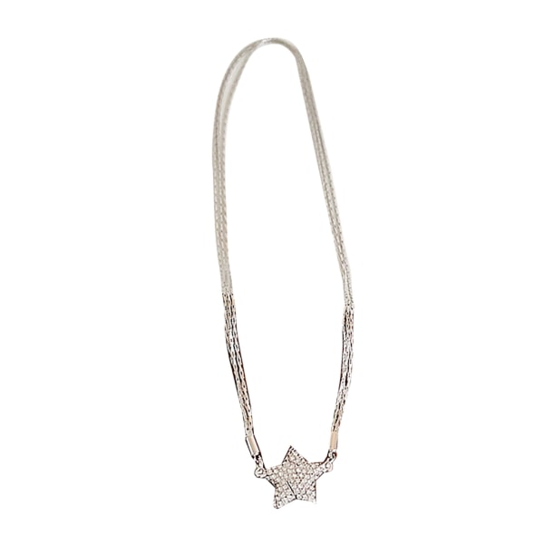 Glitrende magnetisk halskæde med Zirconia Star og Heart Charm Dainty Tiny Chain