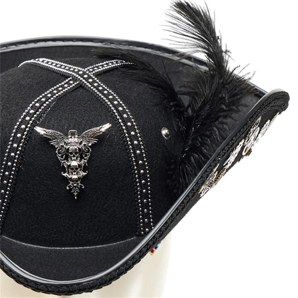 Stilfuld pirat-trekantet hat til rollespil, udklædning og temafester