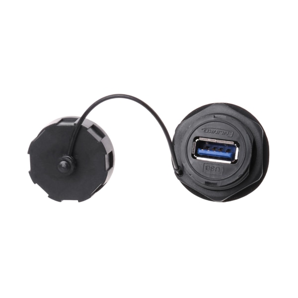 USB honkontakt Plugg Panelmonterad Adapter Vattentät kontakt IPL7 med cap null - 2